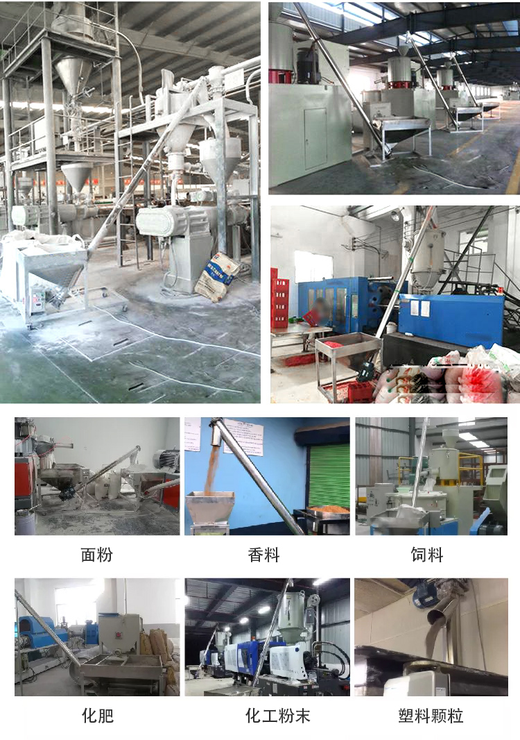 傾斜螺旋輸送機(jī)適用范圍：建材行業(yè)，化工行業(yè)，電力行業(yè)，煤炭行業(yè)，食品行業(yè)，造紙行業(yè)等